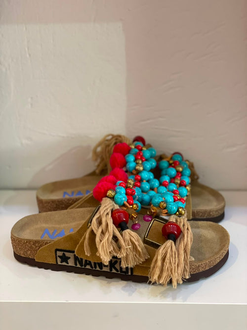 Sandalias exclusivas NAN-KU modelo 6 Rojas
