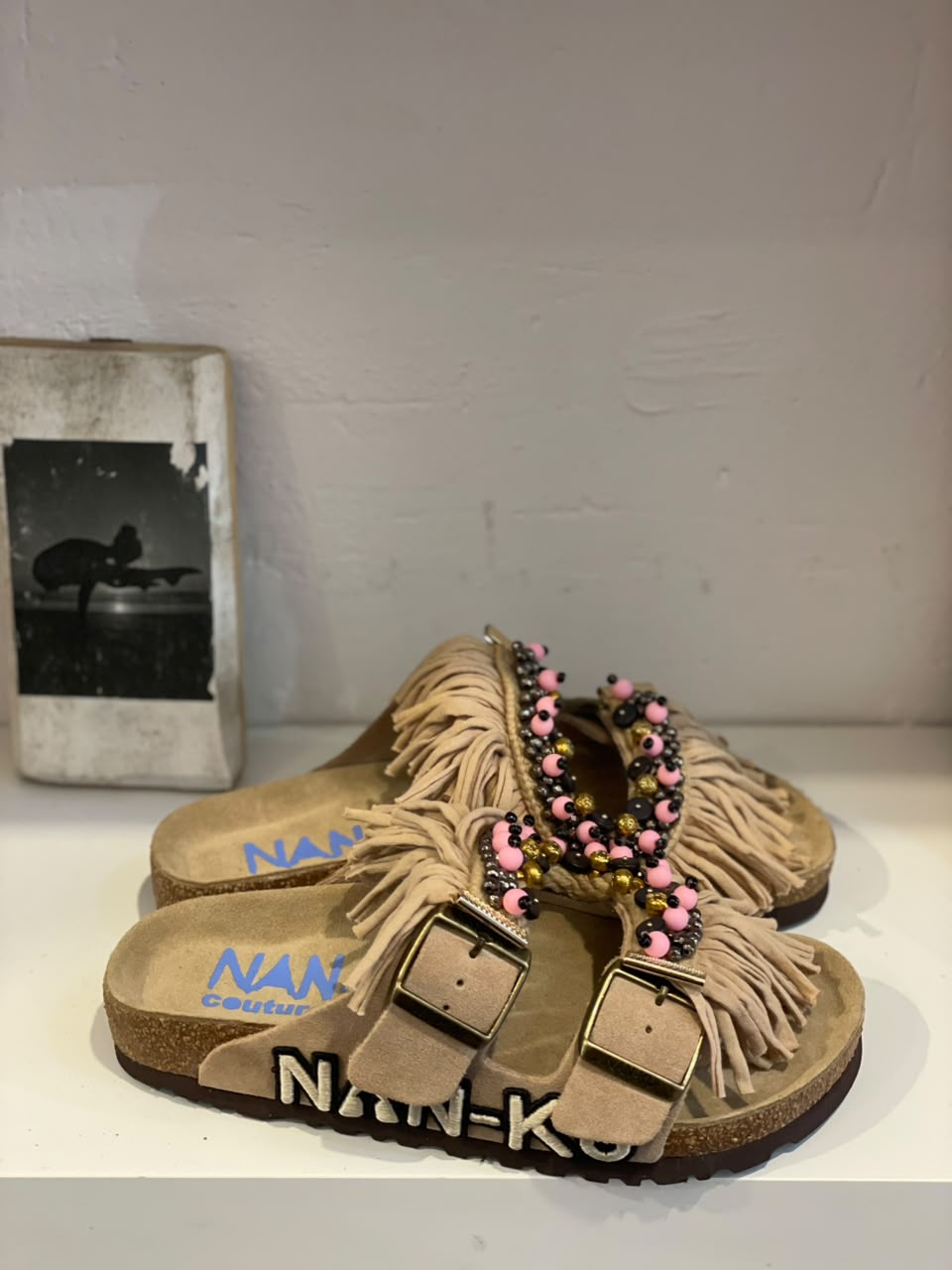 Sandalias exclusivas NAN-KU modelo 14 Rosas