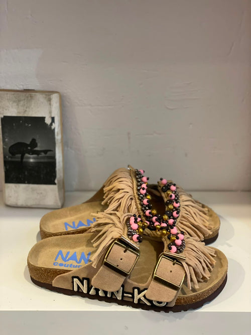 Sandalias exclusivas NAN-KU modelo 14 Rosas